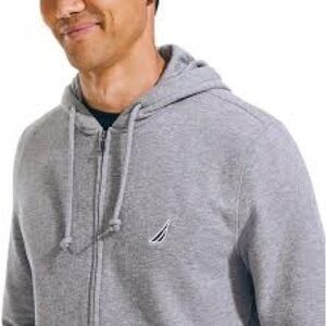 Nautica Men's Zip-Up Gray Sweater